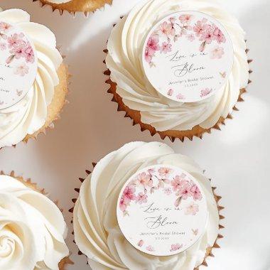 Sakura cherry blossom Love is in bloom bridal Edible Frosting Rounds