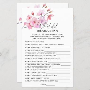 Sakura - What did the groom say bridal game