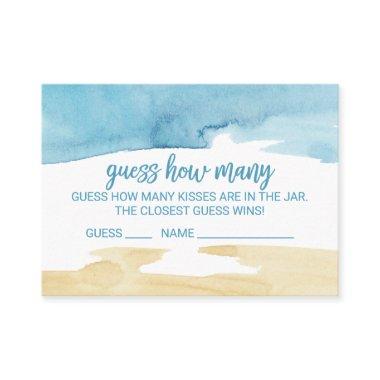 Sand and Sea Guess How Many Kisses Game Invitations