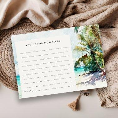Sand Beach Palm Trees Advice For Mum Baby Shower Enclosure