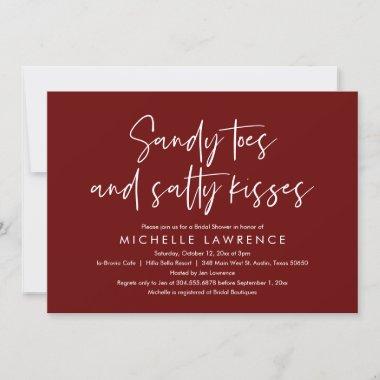 Sandy and Salty, Fun, Bridal Shower Beach Party In Invitations