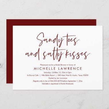 Sandy and Salty, Fun, Bridal Shower Beach Party Invitations