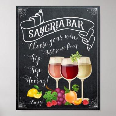 sangria bar poster chalkboard