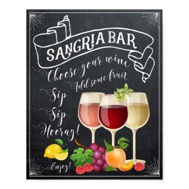 sangria bar poster chalkboard