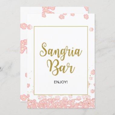 Sangria Bar Sign | Pink and Gold Bridal Shower Invitations