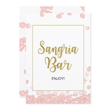 Sangria Bar Sign | Pink and Gold Bridal Shower Invitations