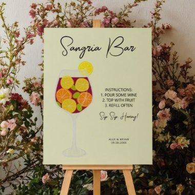 Sangria Bar Wedding Sign, , or Party Foam Board