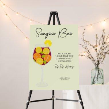 Sangria Bar Wedding Sign, Bridal Shower, or Party Foam Board