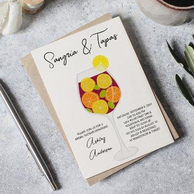 Sangria & Tapas Spanish Cocktail Bridal Shower Invitations