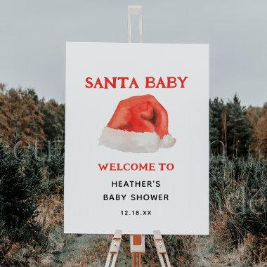 Santa Baby Holiday Baby Shower Welcome Sign