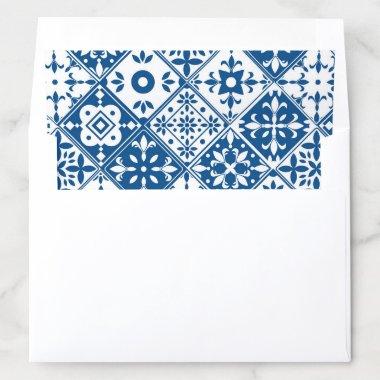 Santorini Musical Blue Tile Mediterranean Envelope Liner