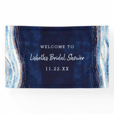 Sapphire Blue Geode Slice  Welcome Banner