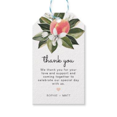 Savannah - Watercolor Peach White Floral Gift Tags