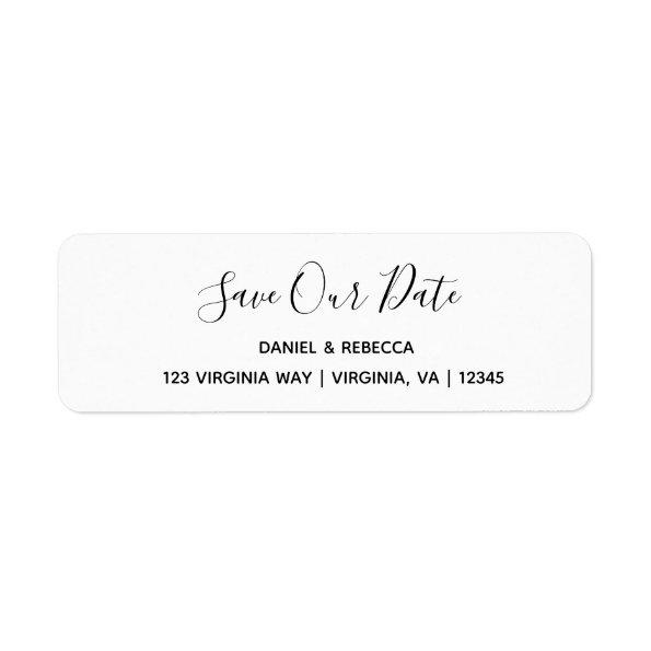 Save Our Date Wedding Address Return Label