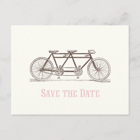 Save the Date Bicycle Built For Two Announcement PostInvitations