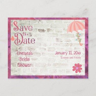 Save the Date Bridal Shower Announcement PostInvitations