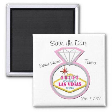 Save the Date Bridal Shower Las Vegas Magnet