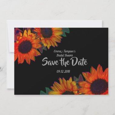 Save the Date, Bridal Shower Sunflowers Save The Date