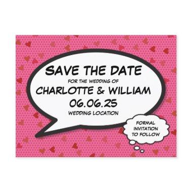 Save the Date Fun Retro Comic Book Pop Art Invitation Post