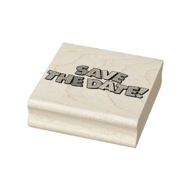 SAVE THE DATE Fun Retro Comic Book Pop Art Rubber Stamp