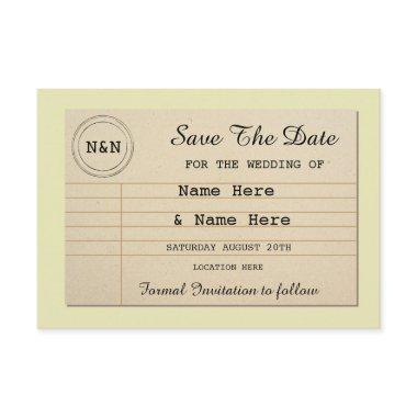 Save The Date Library Wedding Books Invites