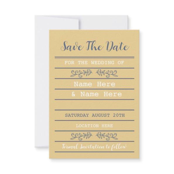 Save The Date Library Wedding Books Invites