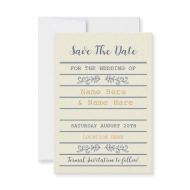 Save The Date Library Wedding Books Invites