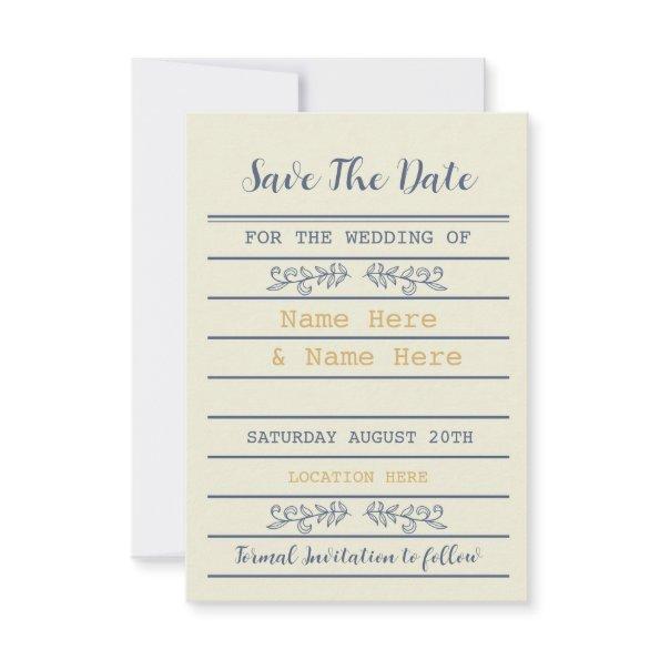 Save The Date Library Wedding Books Invites