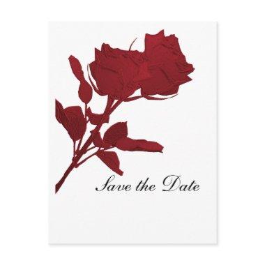 Save the Date Red Rose Template Post