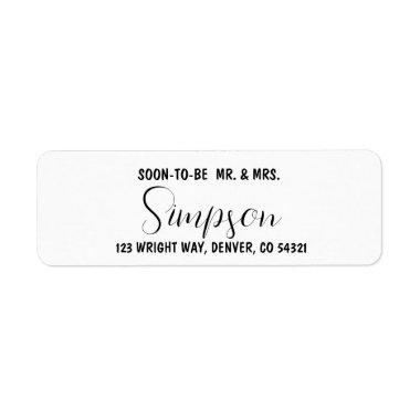 Save The Date Return Address Label