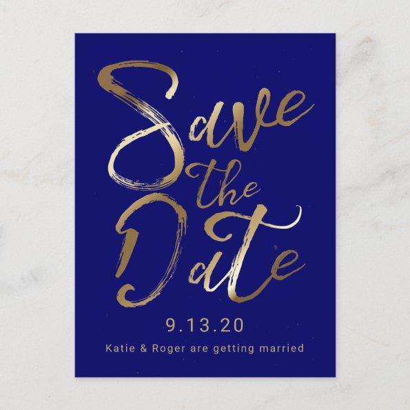 Save The Date | Splash of Gold PostInvitations