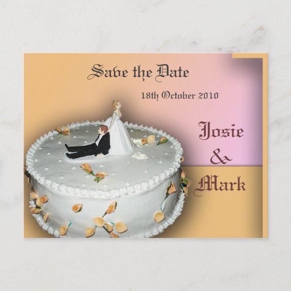 Save the Date wedding cake postInvitations