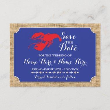 Save The Date Wedding Crawfish Boil Lobster Invite