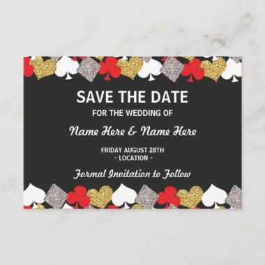 Save The Date Wedding Las Vegas Casino Invitations