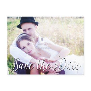 SAVE THE DATE Wedding Typography PHOTO PostInvitations