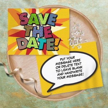 SAVE THE DATE Your Message Speech Bubble Announcement PostInvitations