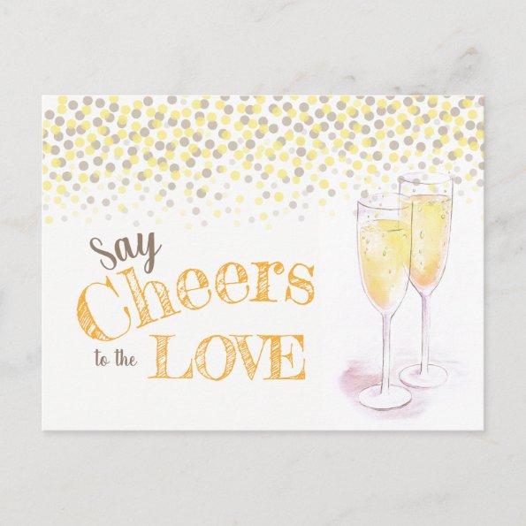 Say cheers bridal shower wine champagne tasting postInvitations