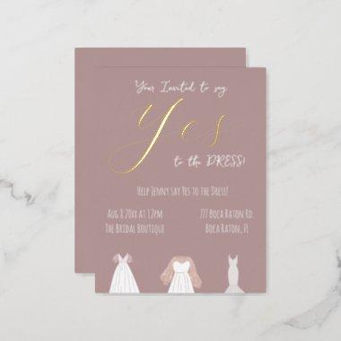 Say Yes To The Dress Bridal foil Invitations