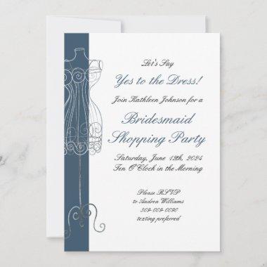 Say Yes to the Dress Bridesmaid Shopping Party Invitations
