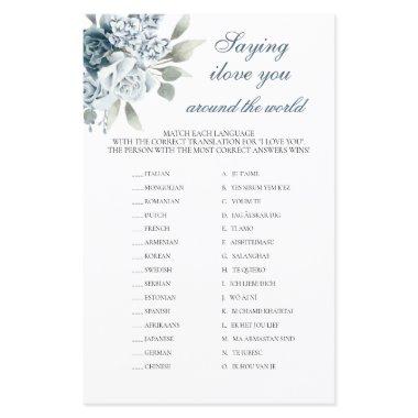 Saying I Love You around the World bridal game
