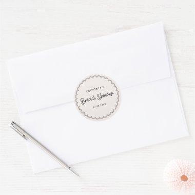 Scalloped border  label