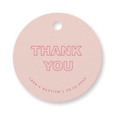 Scalloped Edge Bold Outline Thank You Favour Tags