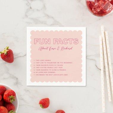 Scalloped Outline Bold Text Fun Fact Napkins