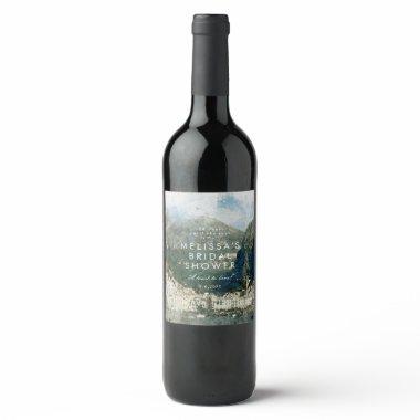 scenic amalfi italy rustic  bottle wine label