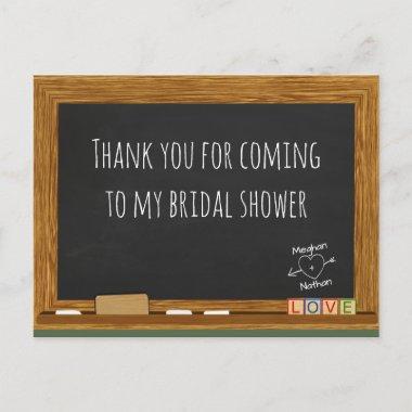 School Teacher Bridal Shower Thank You PostInvitations