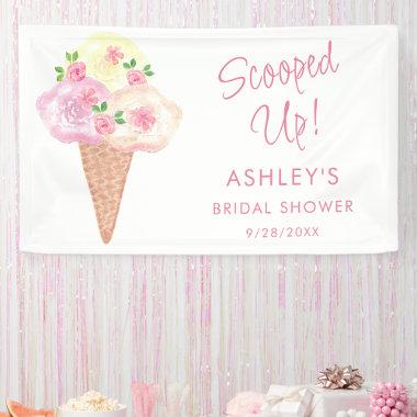 Scooped Up Bridal Shower Floral Banner