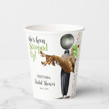 Scooped Up Chocolate Ice Cream  Paper Cups