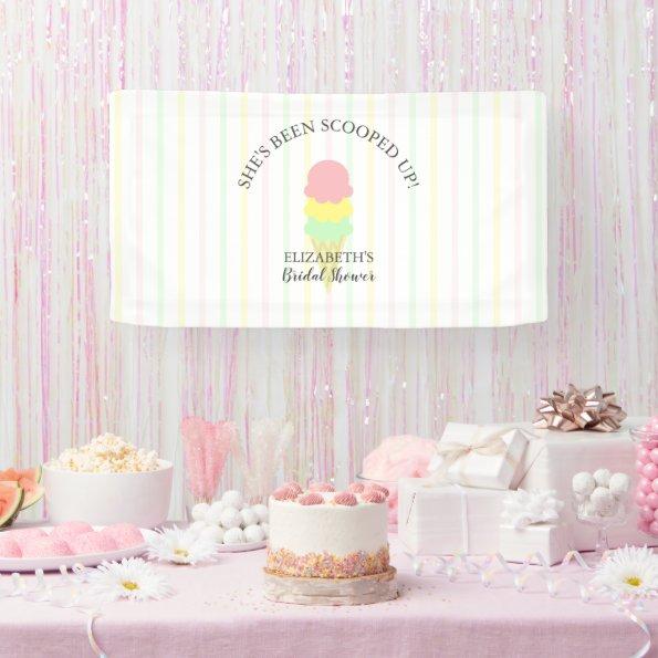 Scooped Up Ice Cream Bridal Shower Banner