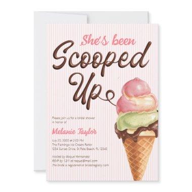 Scooped Up Ice Cream Bridal Shower Invitations