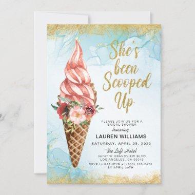 Scooped Up Ice Cream Bridal Shower Invitations